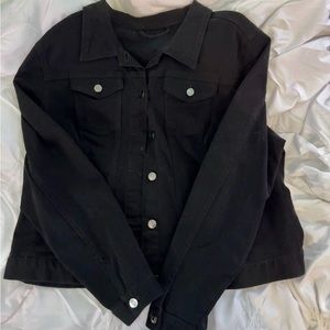 Black vintage oversized denim jacket